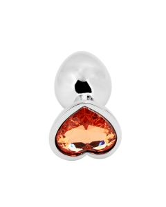 Heart shape Anal Plug small silver - gold