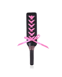 Paddle 36 cm diamonds black/pink ribbon