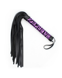 Leopard flogger 39cm purple/black
