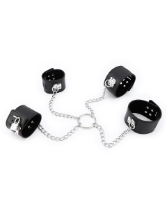 Hogtie Restraints with Chain Black