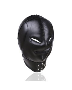 Zipper Hood with Collar Black