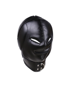 Zipper Hood with Collar Black