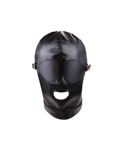 Hood with detachable Eye Mask Black