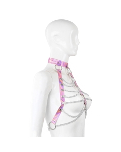 Chain Top OS Reflection Pink