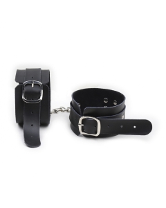 Leather Ankle Cuffs Black