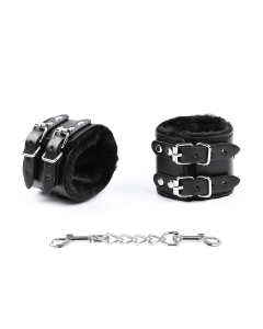 Plush Ankle Cuffs Black