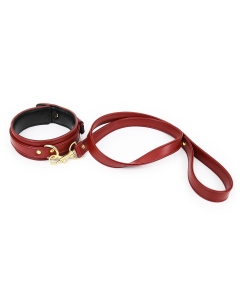 Collar with Leash Red