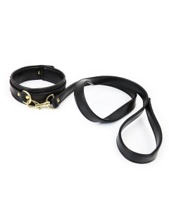 Collar with Leash Black