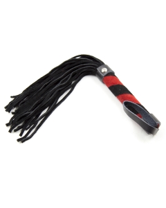 Leather Flogger 24cm Black/Red