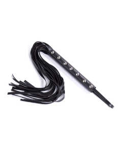Studded Flogger 60cm Black