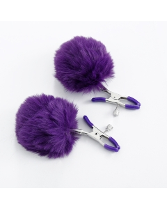 Plush Nipple Clamps Violet