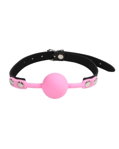 Silicone Ball Gag Black/Pink