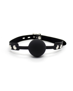 Lockable, Silicone Ball Gag Black