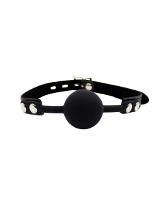 Lockable, Silicone Ball Gag Black
