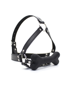 Full Head Bone Gag Black