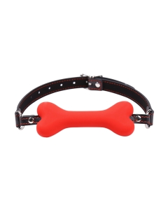 Silicone Bone Gag Black/Red