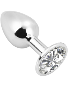 Rosebud Anal Plug small silver - clear