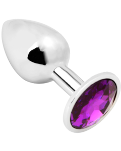 Rosebud Anal Plug Silver - Dark Violett