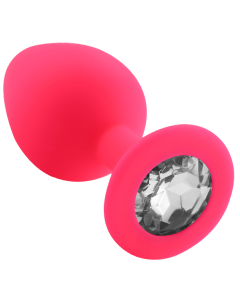 Rosebud Silicone Anal Plug Pink - Clear
