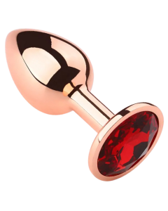 Rosebud Anal Plug Rose Gold - Red
