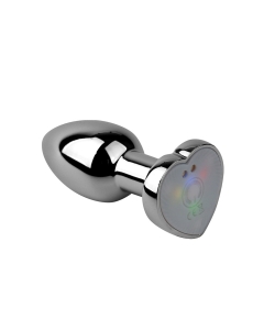 Massager Anal Plug Vibrator + App M Silver