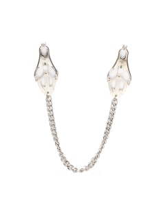 Nipple Clamps with Chain (2pcs) Silver