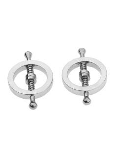 Round Nipple Clamps (2pcs) Silver