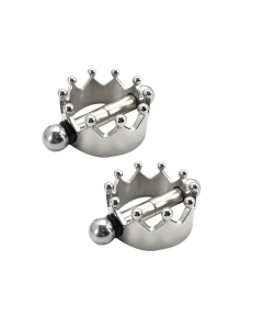 Magnetic Crown Nipple Clamps (2pcs) Silver
