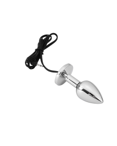 Electro Butt Plug incl. Box 67mm - 28mm Silver