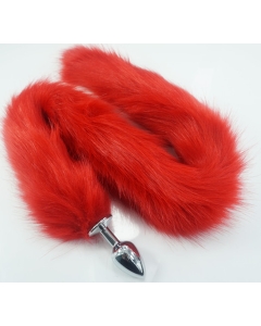 Foxtail 45cm with Buttplug 28mm Red