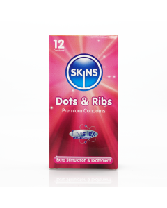 Skins Condoms Dots & Ribs 12 (6-Pack)