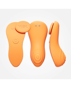 Vush - Couples Play - Luna Wearable Vibrator +Remote Orange