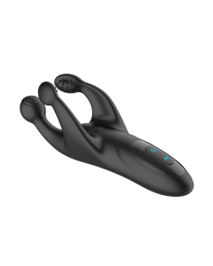 Tapping & Vibrating Penis Stimulator Black