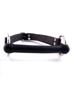 Leather O Ring Rod Gag Black