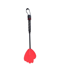 Mini Leather Hand Crop 26cm Red