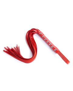 Studded flogger 53cm red