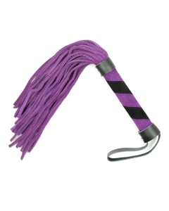 Leather flogger 27cm purple