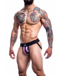Jockstrap - L - (Stripes) Pink