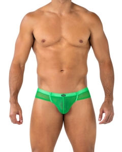 Hybrid Cheeky Mesh Brief - Green