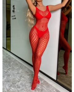 Bodystocking S/L - Red