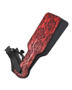 Lace paddle 37cm red