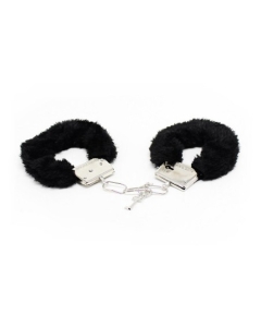 Furry Hand Cuffs Black