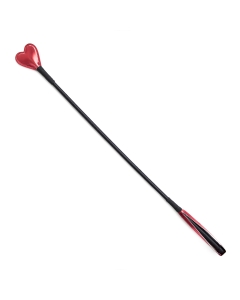 Shiny heart crop 64cm black/red