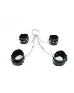 Hogtie restraints with chain black