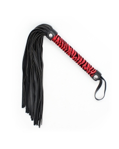Leopard flogger 39cm black/red