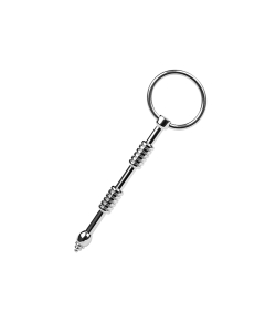 Wave Shaped Cathether Penis Plug Silver