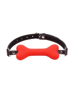 Locking bone gag M red