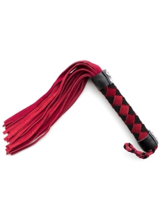 Leather Flogger 38 cm black/red