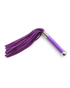 Leather flogger 38cm purple