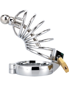 Blaze Cock Cage with Sperm Stopper 40mm Silver